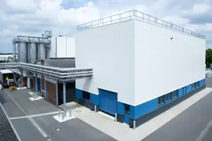 Neues Gebäude, in dem sich die neuen Produktionslinien befinden